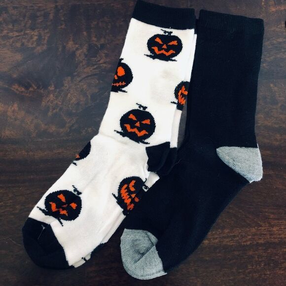 Halloween Jack O Lantern Pumpkin Fun Socks Set Sock Hub - Picture 1 of 2
